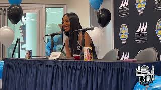 Chicago Sky Media Day Angel Reese 5824 [upl. by Yecies]