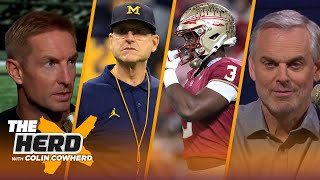 Jim Harbaugh potential fit with Bears is the CFP right without Florida State  CFB  THE HERD [upl. by Gilud111]