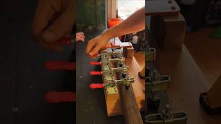 Installing threaded inserts in guitar neck [upl. by Christalle351]