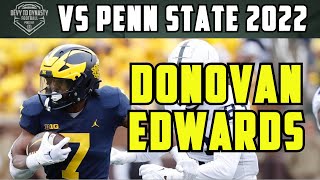 Donovan Edwards Michigan vs Penn State 2022 [upl. by Pinto306]