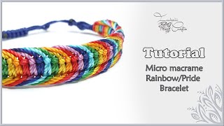 Micro Macrame Rainbow Pride bracelet [upl. by Nebuer]