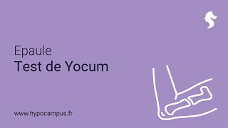 Epaule  Test de Yocum [upl. by Vachell614]