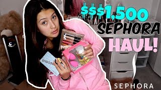 1500 HUGE SEPHORA HAUL  20 VIB Rouge Discount  2017 [upl. by Sedgewake]