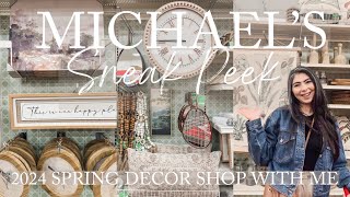 MICHAELS SPRING DECOR 2024 SNEAK PEEK  MICHAELS SHOP WITH ME SPRING DECOR 2024 BURGET HOME DECOR [upl. by Quar]