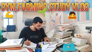 Before Exam Prepration 🖊️Study with Gym💪Farming 🧺 Fullday my Time Table ☺️ [upl. by Nolan]