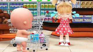 Being Considerate  Baby Learn to be Polite in Supermarket  Fun Kids Educational Games For Children [upl. by Batista]