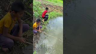 Village boys fishing with hook fishing hookfishing shotrs [upl. by Ruenhcs]