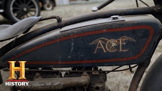 American Pickers Mike Aces a Deal for a Very Rare Ace Bike Season 17  History [upl. by Viole]