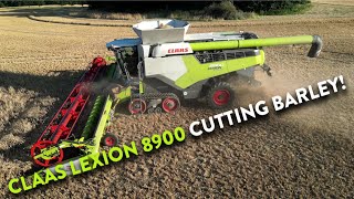 4Kᵁᴴᴰ Harvest 2024 Claas Lexion 8900 TT with Convio 1380  baling with New Holland and Fendt kit [upl. by Honniball]