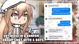 Got added in a Random Group Chat with 6 boys  GLMM  Gacha Life Mini Movie Part 1 [upl. by Dibb]