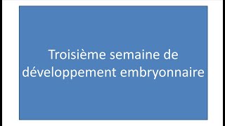 📍 Troisième semaine du développement embryonnaire E9raberk​ Embryologie [upl. by Madid895]