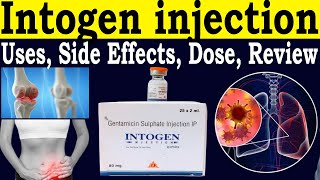 Review Intogen injection uses in hindi  Gentamicin sulphate injection ip 80 mg  Uses Side Effect [upl. by Ellekim]