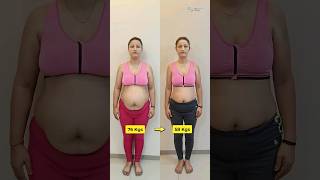 18 Kgs Weight Loss with BELLY FAT LOSS weightloss transformation postpartum [upl. by Reneta605]