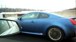 BMW 328i F30 245hp stock vs Infiniti G37 Coupe 350hp tuned Part 1 [upl. by Noreh]