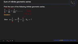 Sum of infinite geometric series English 89G11C6 [upl. by Bryant]