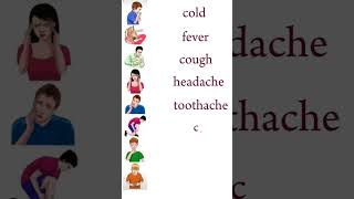 Illness vocabulary in English english vocabulary illnesses shortsvideo [upl. by Ytsud]