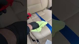 ASMR LEATHER SEATS CLEANING asmr асмр cardetailing shorts short satisfying autodetailing fyp [upl. by Garrett]