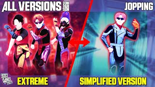 COMPARING JOPPING  JUST DANCE COMPARISON ALL VERSIONS [upl. by Yerhcaz]