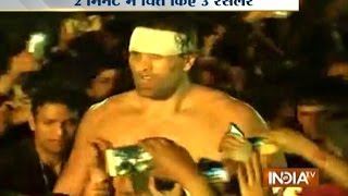 The Great Khali Gets His Revenge Trounces 3 Wrestlers Alone in Dehradun [upl. by Lubbi613]