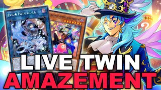 NEW AMAZEMENT LIVE TWIN The Twins just got even more TERRIFYING YuGiOh Duel Links [upl. by Bracci974]