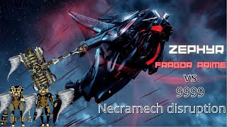 warframe  zephyr amp fragor prime vs 9999  tornado master  SP level cap disruption necramech [upl. by Alvie]