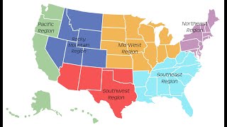 Regions of the United States for Kids Songs Stories Laughter and Learning [upl. by Soisatsana]