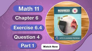 Math 11  Chapter 6  Sequences and Series  FSc ICS  Exercise 64 Question 4 P1  Hindi  Urdu [upl. by Huesman791]