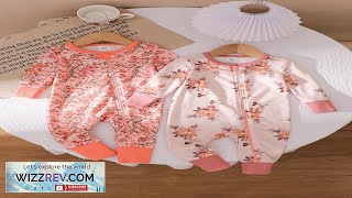 2pcs Baby Girls Orange Long Sleeve Long Romper Homewear Snug Fit Review [upl. by Cawley185]