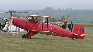 AUSTRIAN AIRFEST  BückerTatra Bü131 Jungmann OEAKD landing [upl. by Eahsel858]