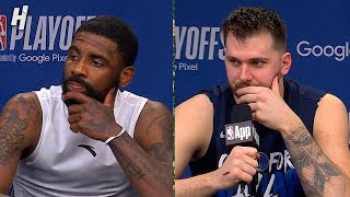 Kyrie Irving amp Luka Doncic talk Game 6 Win amp Advancing to West Finals Postgame Interview [upl. by Eugor]