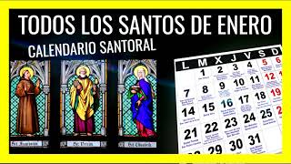 Calendario de Santos Enero 2022  Santoral Católico por días del mes  Santo de Hoy  Onomástica [upl. by Yenatirb10]