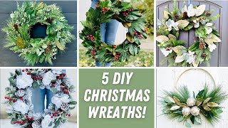 How to make 5 HIGH END Christmas and winter wreaths [upl. by Vania]