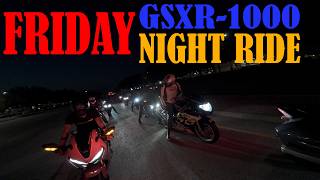 SUPERBIKES FRIDAY 4K NIGHT RIDE  GSXR 1000 RIDE WITH ME [upl. by Akener]