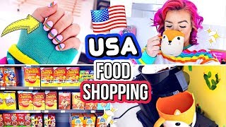 SHOPPING FOR AMERICAN GROCERIES  Filming YouTube Videos [upl. by Farhi]