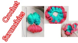 crochet scrunchies hair band crochet scrunchies tutorial youtubevideo [upl. by Suhsoj559]