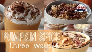 Pumpkin Spice Breakfast Recipes Three Ways  Vegan  Gluten Free [upl. by Nesila]