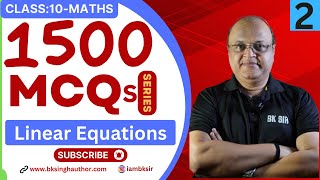 Class 10 Mcqs On Linear Equations Part 2 Q2140 By Bk Sir linearequations bksir bksingh [upl. by Aidil31]