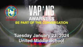 Vaping Presentation at United Middle School 2024 [upl. by Ahsiaa]