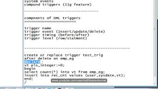 PLSQL Triggers part2 statement level [upl. by Egamlat]