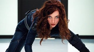 Black Widow vs Hammer Security  Fight Scene  IronMan 2 2010 Movie CLIP HD [upl. by Deck993]