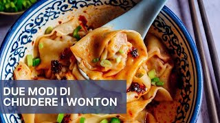 Come Chiudere I Wonton in Due Modi [upl. by Dareen]