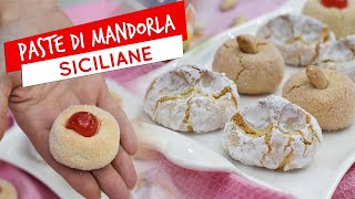 Paste di mandorla originale siciliana  RICETTA FACILE  Easy Sicilian almond cookies 😍 [upl. by Lielos]