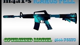 CSGO M4A1S Ikarus fell HD skin for CS 16 [upl. by Salomie496]