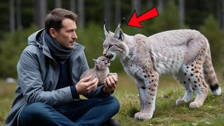 A Lynx Gave Her Cub To A Man And Began To Cry Then He Did Something Incredible [upl. by Killen]