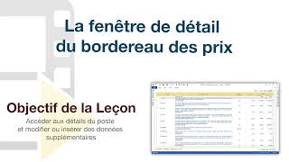 Tutoriel Vidéo de PriMus  La fenêtre de détail du bordereau des prix  ACCA software [upl. by Kennith]