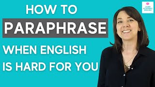 How to WRITE IN YOUR OWN WORDS Basics How to Paraphrase in an Essay [upl. by Silsby]