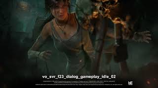 Dead By Daylight  Lara Croft Voice Lines With File Names [upl. by Haroppizt198]