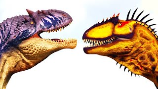 PALEO GIGA vs CARCHARODONTOSAURUS  ARK Dino Battle [upl. by Enenej232]