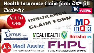 How To Fill Reimbursement Claim Form In Telugu   Health Insurance Claim Form [upl. by Kavanaugh189]