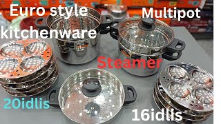 Euro style kitchenware multipot steamer stainlesssteel kitchen cookwarecookware stockpot [upl. by Oehsen69]